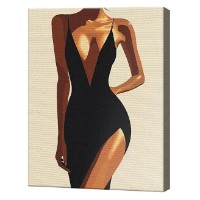 Tablou pe numere Art Gallery Econom Farmecul în negru 40x50cm (BS54246)