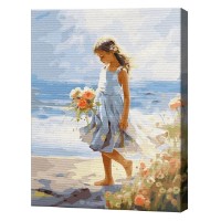 Tablou pe numere Art Gallery Econom Plimbare pe malul mării 40x50cm (GX46435)