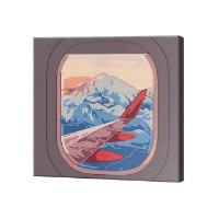 Картина по номерам Горы в иллюминаторе Art Gallery Premium 20x20cm (BX3429)