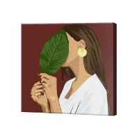 Картина по номерам Загадочная девушка Art Gallery Premium 20x20cm (BX3470)