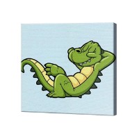 Tablou pe numere Art Gallery Premium Crocodil fericit 20x20cm (BX2559)
