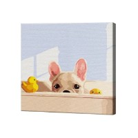 Tablou pe numere Art Gallery Premium Un cățeluș și o rățușcă 20x20cm (BX3646)