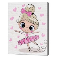 Tablou pe numere Art Gallery Premium Балерина в розовом 20x30см (CX4888)