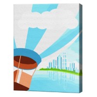 Картина по номерам Art Gallery Premium Бело-голубой воздушный шар 20x30см (CX4493)