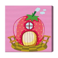 Картина по номерам Art Gallery Premium Домик-клубничка 20x20см (BX2609)