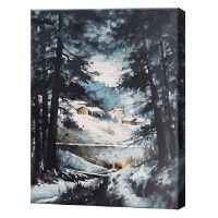 Tablou pe numere Art Gallery Premium Pădure de iarnă 40x50cm (GX39025)