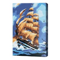Tablou pe numere Art Gallery Premium Corabie pe mare 20x30cm (CX4268)