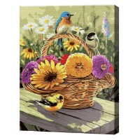 Tablou pe numere Art Gallery Premium Coș cu flori 30x40cm (EX6279)