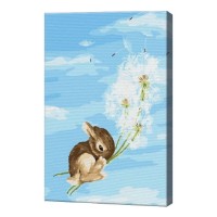 Tablou pe numere Art Gallery Premium Iepuraș cu păpădie 20x30cm (CX4476)