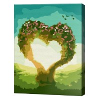 Tablou pe numere Art Gallery Premium Куст-сердце 20x30см (CX3942)