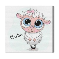 Картина по номерам Art Gallery Premium Милая овечка 20x20см (BX2213)