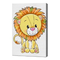 Tablou pe numere Art Gallery Premium Leu drăguț 20x30cm (CX4834)