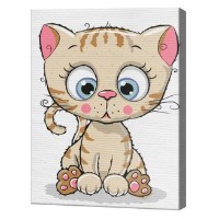 Tablou pe numere Art Gallery Premium Motanaș maro 20x30cm (CX5004)