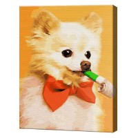 Tablou pe numere Art Gallery Premium Cățeluș festiv 40x50cm (GX39266)