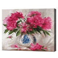 Tablou pe numere Art Gallery Premium Bujori roz 40x50cm (GX34119)