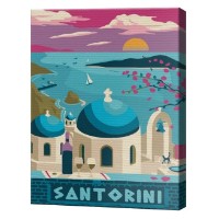 Картина по номерам Art Gallery Premium Санторини 20x30см (CX3556)