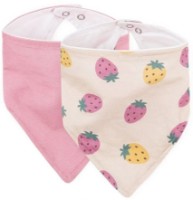 Слюнявчик Petite&Mars Luke Beige Strawberries/Dusty Rose 3+m 2pcs (412820)
