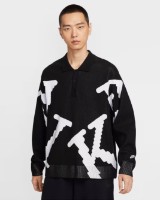 Мужская толстовка Nike M Club Rugby Top Neo Var Black/White, s.M