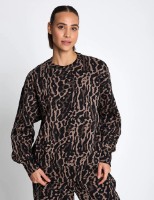 Женская толстовка Nike Sportswear Phoenix Fleece Oversized All-Over-Print Black/Ironstone, s.L