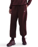 Pantaloni spotivi de dame Nike W Nsw Phnx Flc Hr Os 2 Burgundy Crush/Sail, s.S