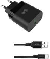 Зарядное устройство XO L63 + Micro-USB Black