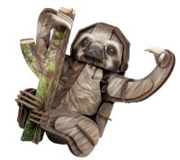 Puzzle 3D-constructor ChiToys Three-Toed Sloths 52pcs (6944588211752)