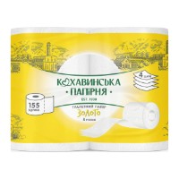 Туалетная бумага Кохавинська Папiрня Zoloto 4 plies 4 rolls