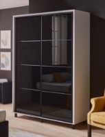 Dulap cu uşi glisante Ambianta Torino Glass 1.8m White