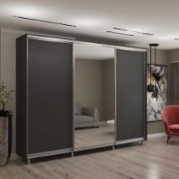 Шкаф-купе My-Style Chipboard + Mirror 290x200x60 Anthracite (C29H0M02U02)