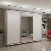 Шкаф-купе My-Style Chipboard + Mirror 290x210x60 White (C29H1M01U02)