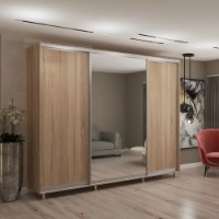 Шкаф-купе My-Style Chipboard + Mirror 280x200x60 Sonoma Oak (C28H0M03U02)