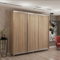 Dulap cu uşi glisante My-Style Chipboard 240x220x60 Sonoma Oak (C24H2M03U01)