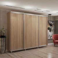 Dulap cu uşi glisante My-Style Chipboard 280x220x60 Sonoma Oak (C28H2M03U01)