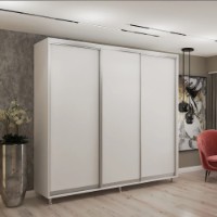 Dulap cu uşi glisante My-Style Chipboard 230x210x60 White (C23H1M01U01)