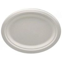 Набор одноразовых тарелок AmbalajMarket Bio White 2649 50pcs