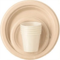 Набор одноразовых тарелок и стаканов AmbalajMarket Bio 2630 11pcs