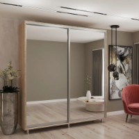 Dulap cu uşi glisante My-Style Mirror 210x220x60 Sonoma Oak (C21H2M03U03)