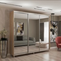 Шкаф-купе My-Style Mirror 240x220x60 Sonoma Oak (C24H2M03U03)