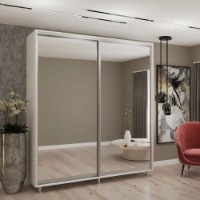 Dulap cu uşi glisante My-Style Mirror 210x210x60 White (C21H1M01U03)