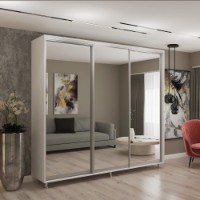 Шкаф-купе My-Style Mirror 250x230x60 White (C25H3M01U03)