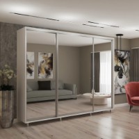 Шкаф-купе My-Style Mirror 280x230x60 White (C28H3M01U03)