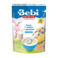 Молочная каша для детей Bebi 7 Cereals&Blueberry 6+ 200g