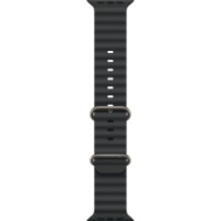 Curea Apple Watch 49mm Black Ocean Band Natural Titanium Finish (MXTL3)