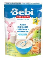 Молочная гречневая каша для детей Bebi Apple&Apricot 5+ 200g