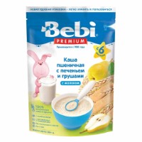 Молочная пшеничная каша для детей Bebi Сookies&Pear 6+ 200g