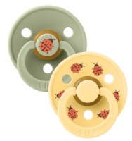 Пустышка BIBS Ladybug: Sage/Pale Butter 0-6m 2pcs (5713795270651)
