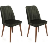Scaun Trendy Alfa 462 Khaki/Walnut 90x50x49cm GTR006865 2pcs