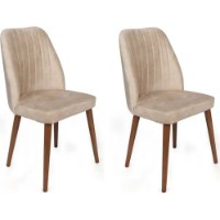 Scaun Trendy Alfa 464 Cream/Walnut 90x50x49cm GTR006867 2pcs