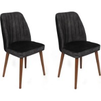 Scaun Trendy Alfa 467 Anthracit/Walnut 90x50x49cm GTR006870 2pcs