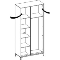 Шкаф Fadome Parii 2D Дуб Артизан/Дуб Артизан